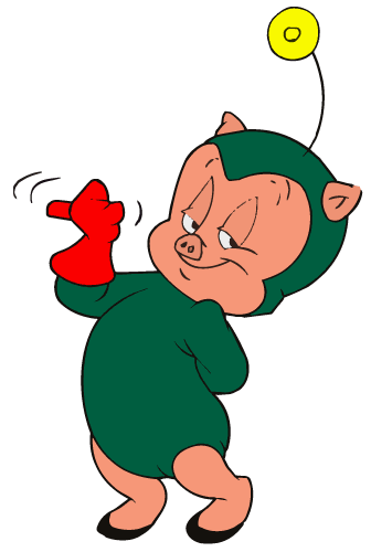 Porky Pig In Green Dress-gb25804
