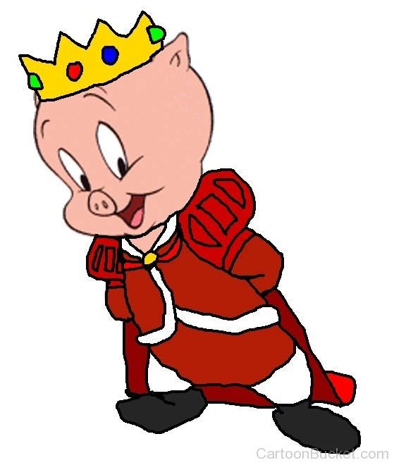 Porky Pig Wearing A Crown-gb25815
