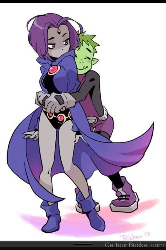 Beast Boy Holding Raven-tgg415