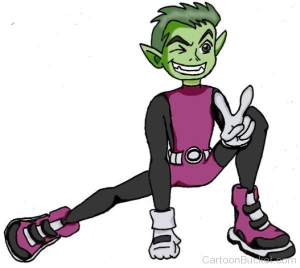 Beast Boy Making Victory Sign-tgg428