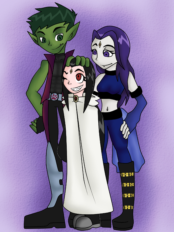 Beast Boy With Raven And Mimi-tgg437