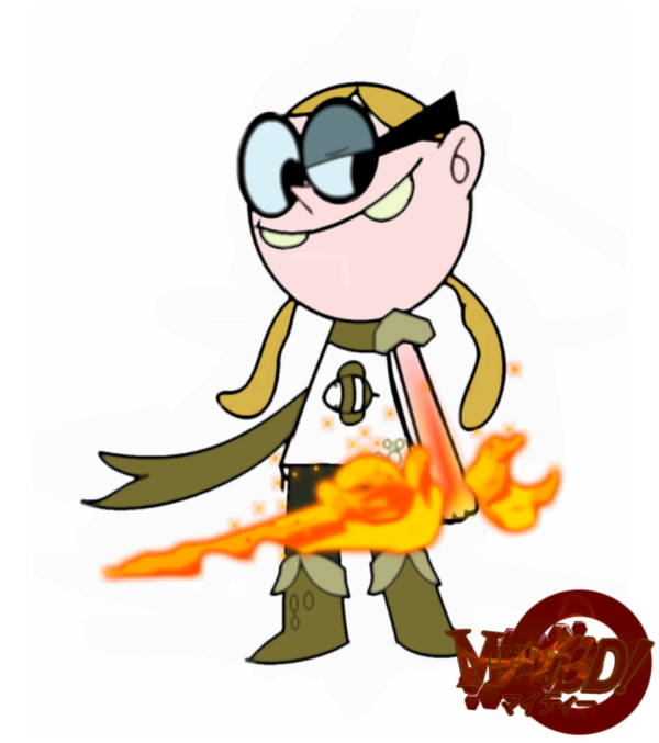 Bessie Higgenbottom Holding Fire Sword-ub305