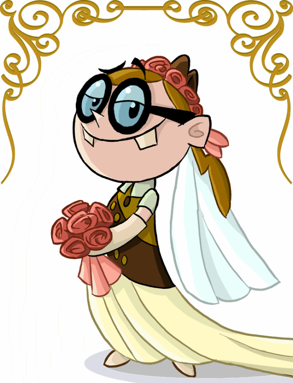 Bessie Higgenbottom In Wedding Dress-ub307