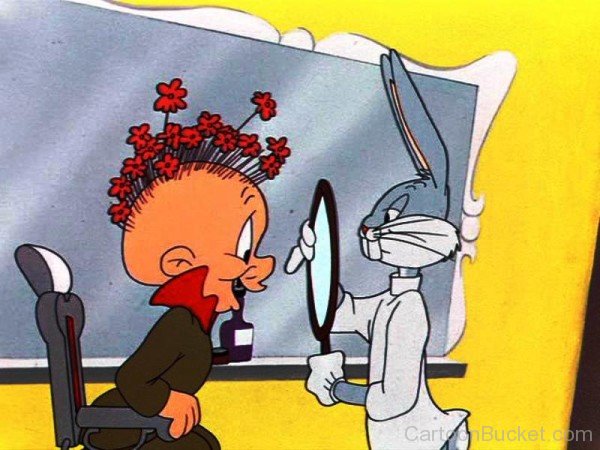 Bugs Showing Mirror To Elmer Fudd-ngo9003