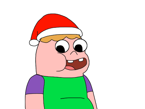 Clarence Wearing Santa Hat-wtf609