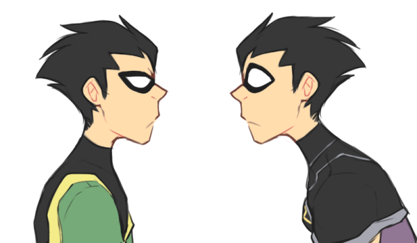 Dark Robin And Robin Looking Eachother-ppu9802
