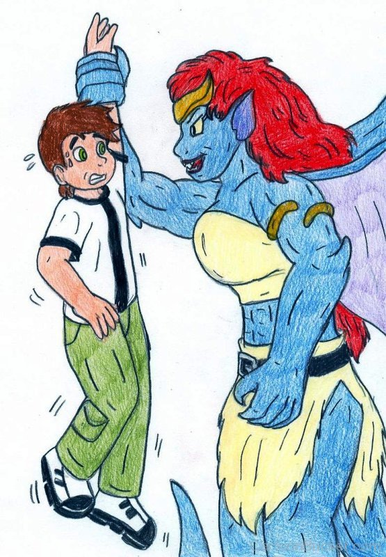 Demona Holding Ben's Hand-ysw239