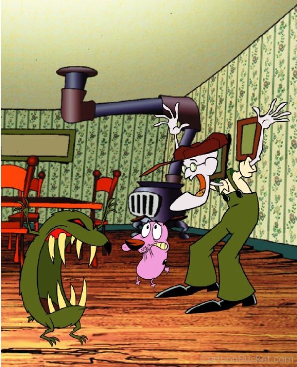 Eustace And Cowardly Dog Looking Scared-nba202