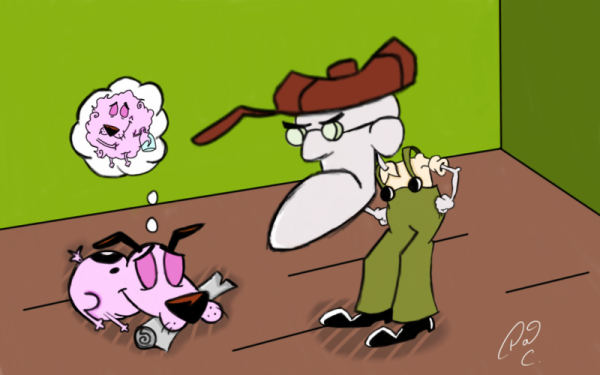 Eustace Bagge Looking At Cowardly Dog-nba207