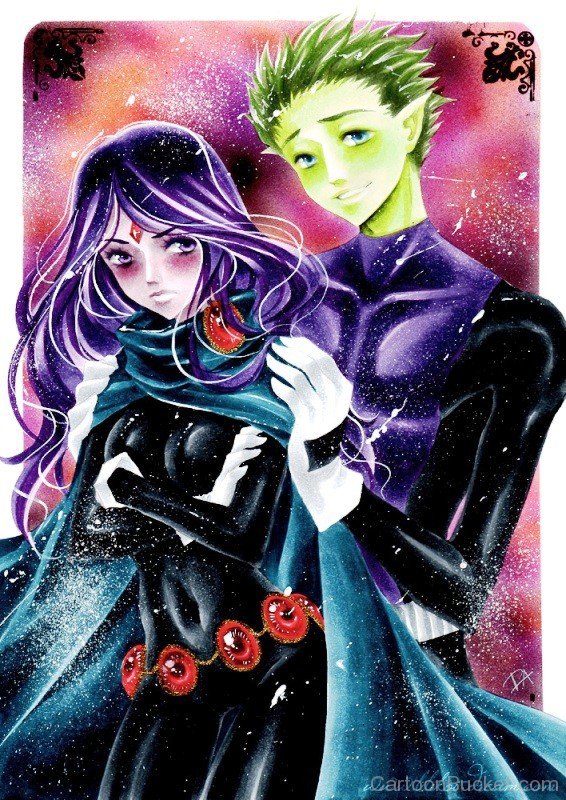 Frame Image Of Raven And Beast Boy-rnd2809