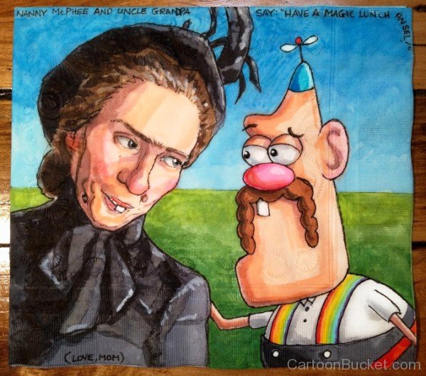 Frame Picture Of Uncle Grandpa And Nanny Mcphee-tca2304