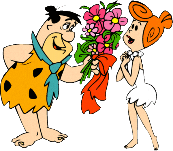 Fred Giving Flowers To Wilma-tgd240