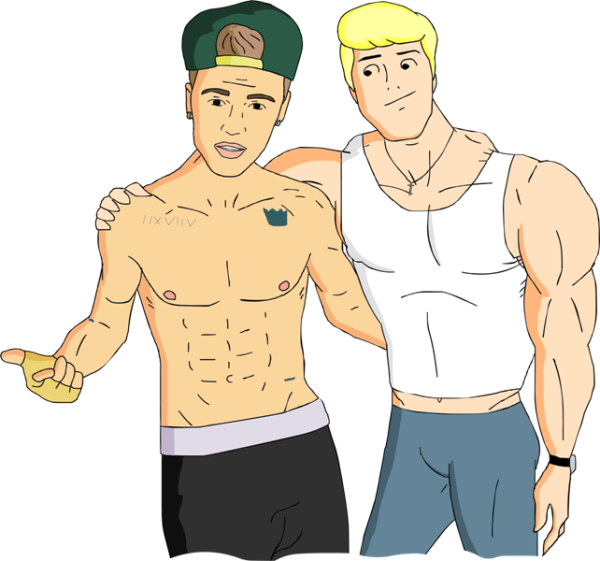 Fred Jones With Justin Bieber-hvs8612