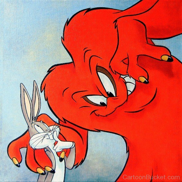 Gossamer Looking At Bugs Bunny-efw308