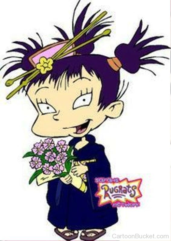 Kimi Watanabe Finster Holding Flowers-la822