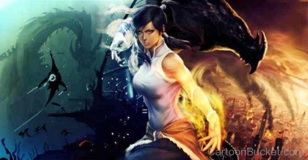 Korra With Dragon-pq228