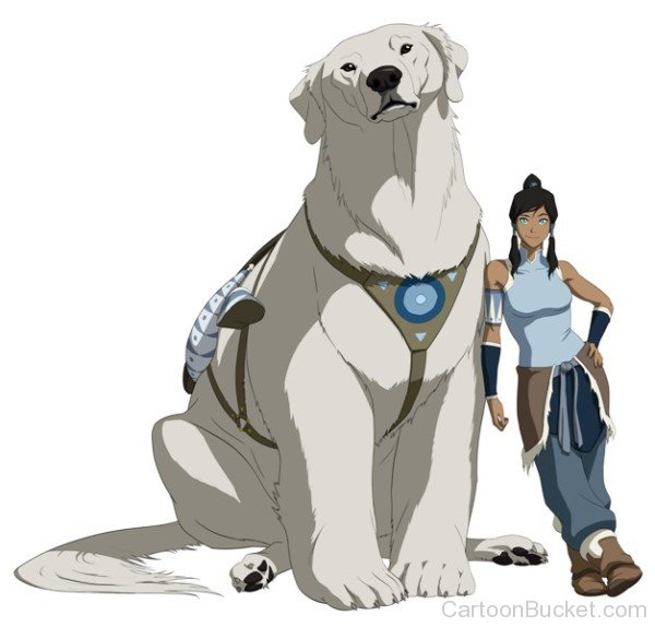 Korra With Her Dog-pq230