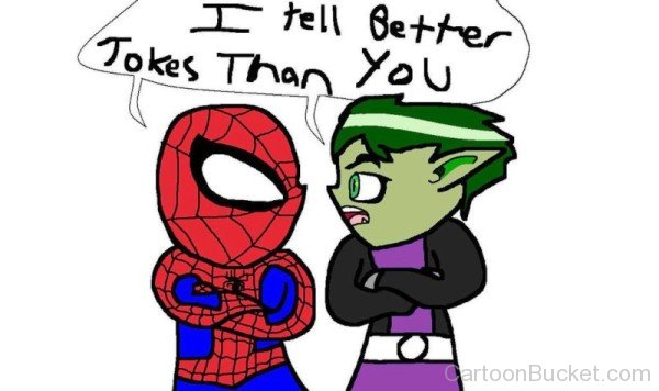 Little Beast Boy And Spiderman-tgg448