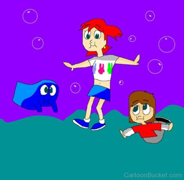 Mac With Frankie And Bloo In Underwater-rnu6541