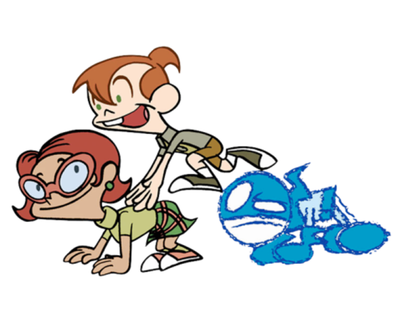 Penny Playing With Rudy And Chalkzone-tm907