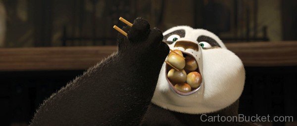 Po Panda Eating Po Bean Buns-wh622