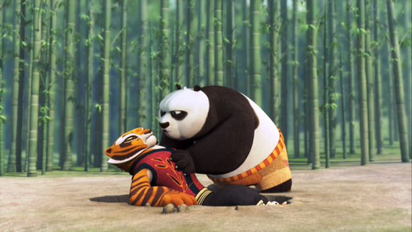 Po Panda Looking At Tigress-wh634