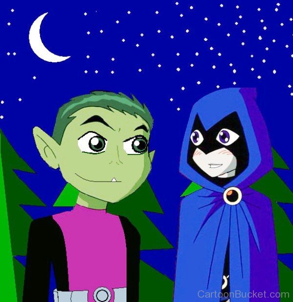 Raven Looking At Beast Boy-rnd2831