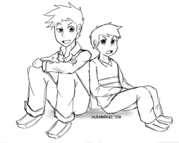 Sketch Of Brad And Tuck-yf933