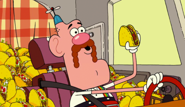 Uncle Grandpa Holding Burger-tca2323