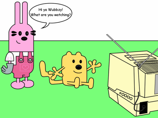 Widget And Wubbzy Watching TV-ul308