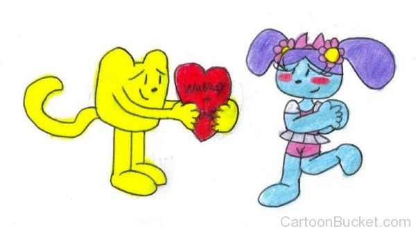 Wubbzy Giving Heart To Daizy-pw227