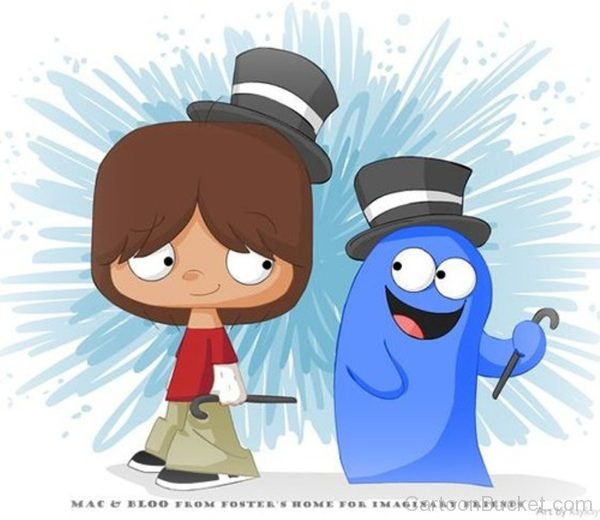 Bloo And Mac Wearing Black Hat