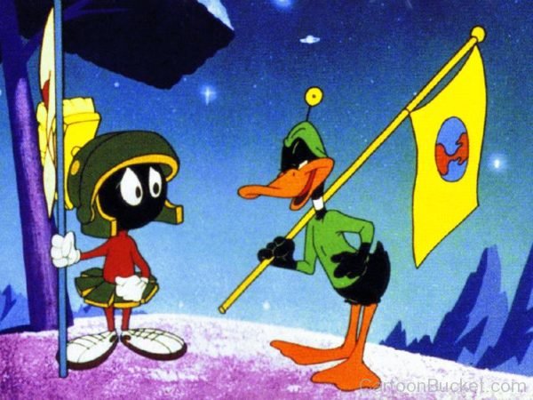 Duck Dodgers Talking With Marvin