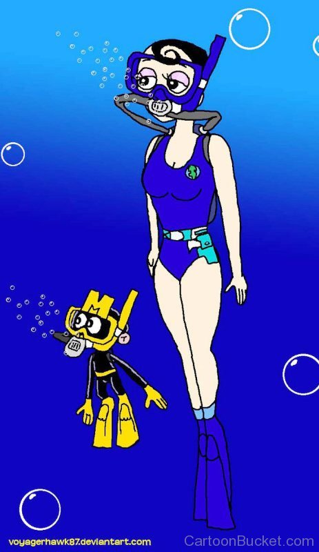 Honeydew Doing Scuba Diving With Monkey