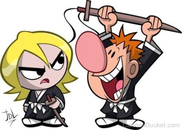 Mandy And Billy Holding Sword