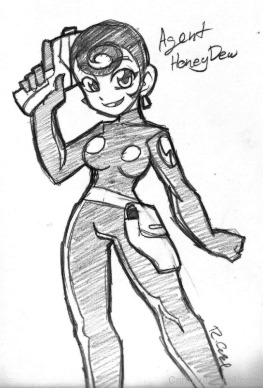 Pencil Sketch Of Agent Honeydew