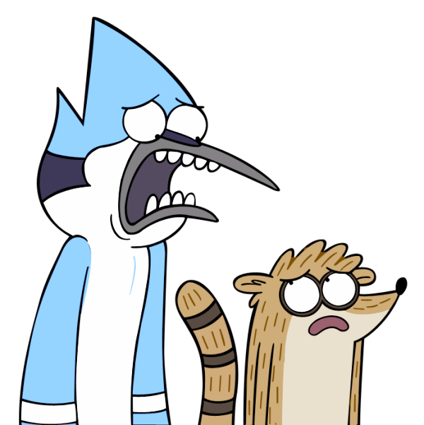 Rigby And Mordecai Looking Eachother