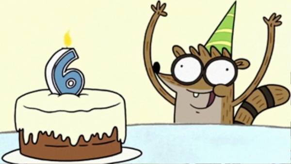 Rigby Celebrating His Birthday