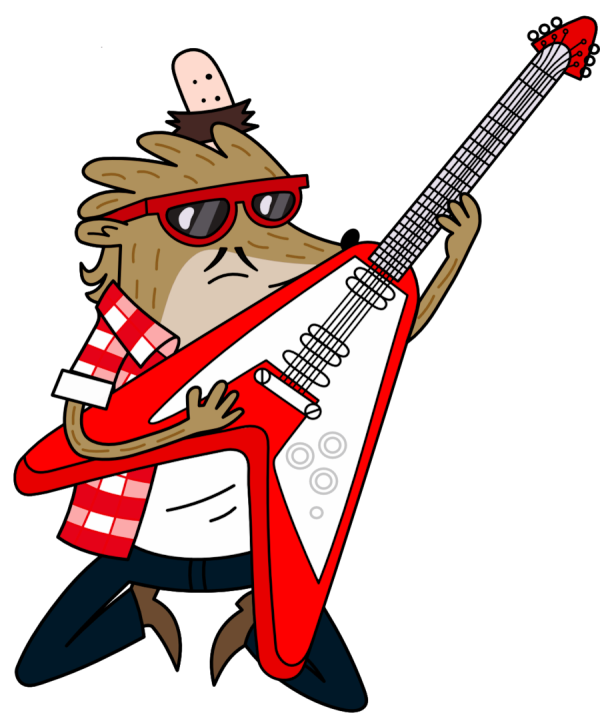 Rigby Playing Guitar