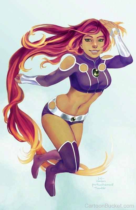 Starfire Looking Happy