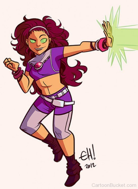 Starfire Showing Her Power