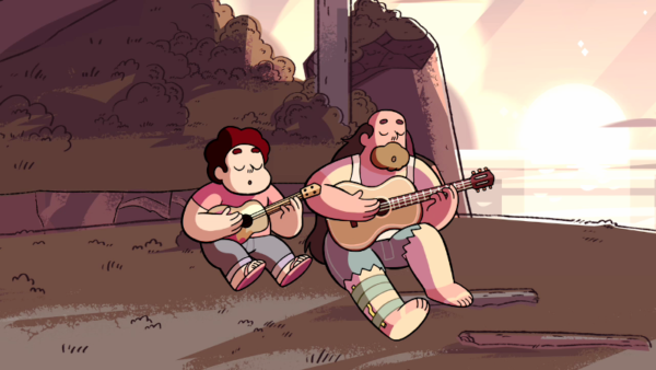 Steven Playing Guitar With Uncle Grandpa