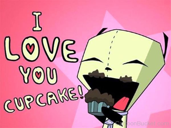 Gir Eating Cupcake