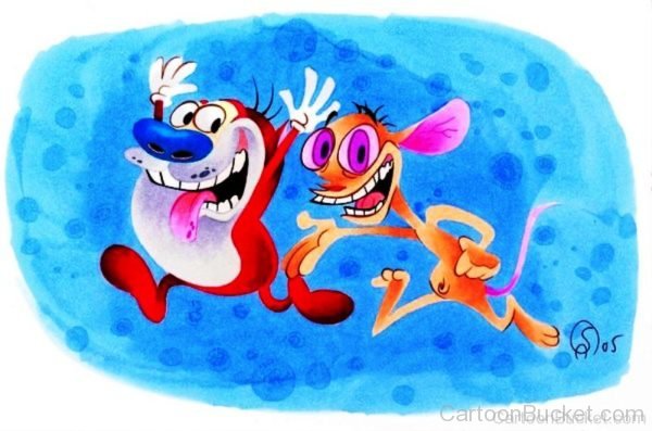 Stimpy And Ren Running