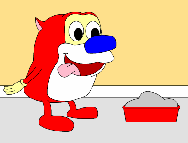 Stimpy Looking Something