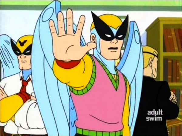 harvey Birdman Showing Hand