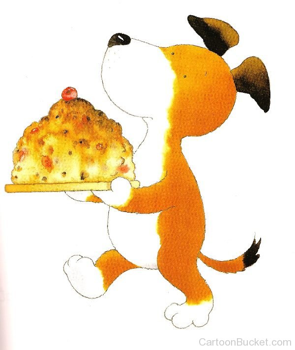 kipper Holding Cake