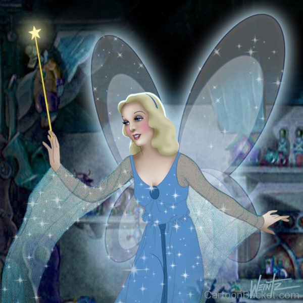 Blue Fairy Holding Magical Stick