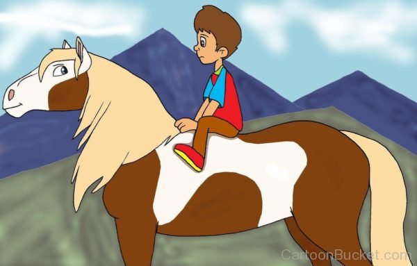Gloverboy Sitting On Horse