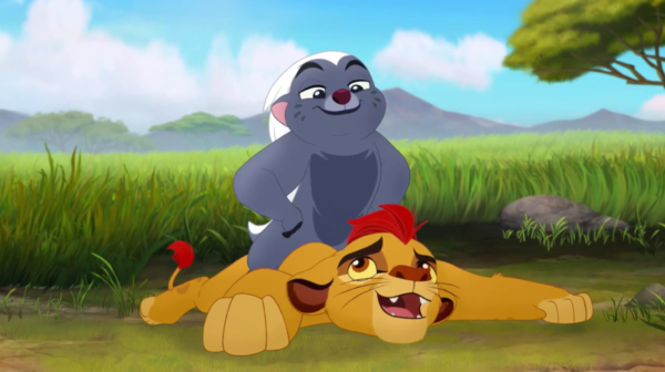 Kion Sitting On Bunga